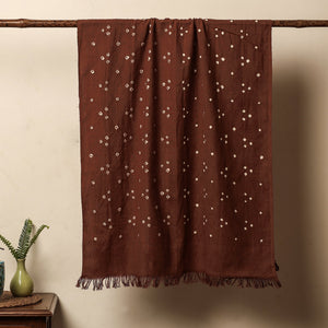 Brown - Bandhani Tie-Dye Handloom Cotton Towel
