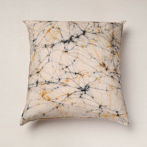 Beige - Hand Batik Printed Pure Cotton Cushion Cover (18 x 18 in)