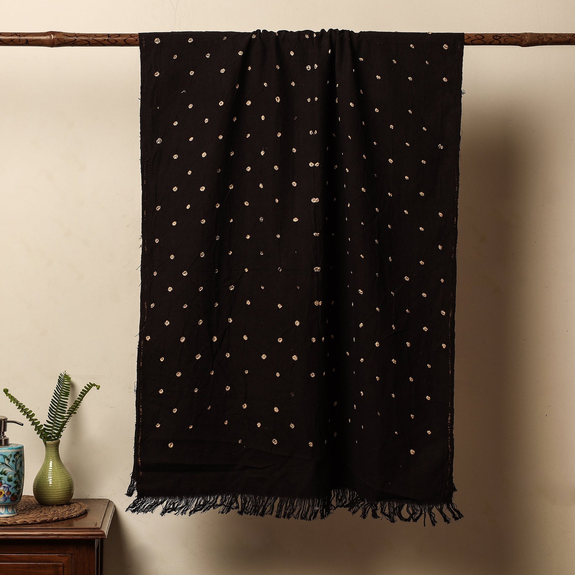 Brown - Bandhani Tie-Dye Handloom Cotton Towel