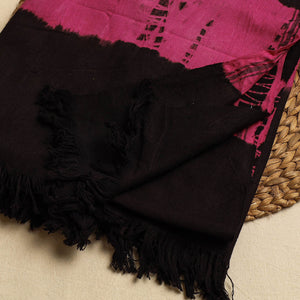 Black - Jhiri Handloom Shibori Tie-Dye Cotton Towel
