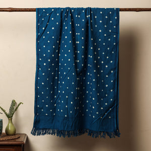 Blue - Bandhani Tie-Dye Handloom Cotton Towel