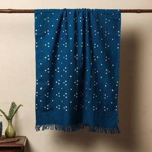 Blue - Bandhani Tie-Dye Handloom Cotton Towel