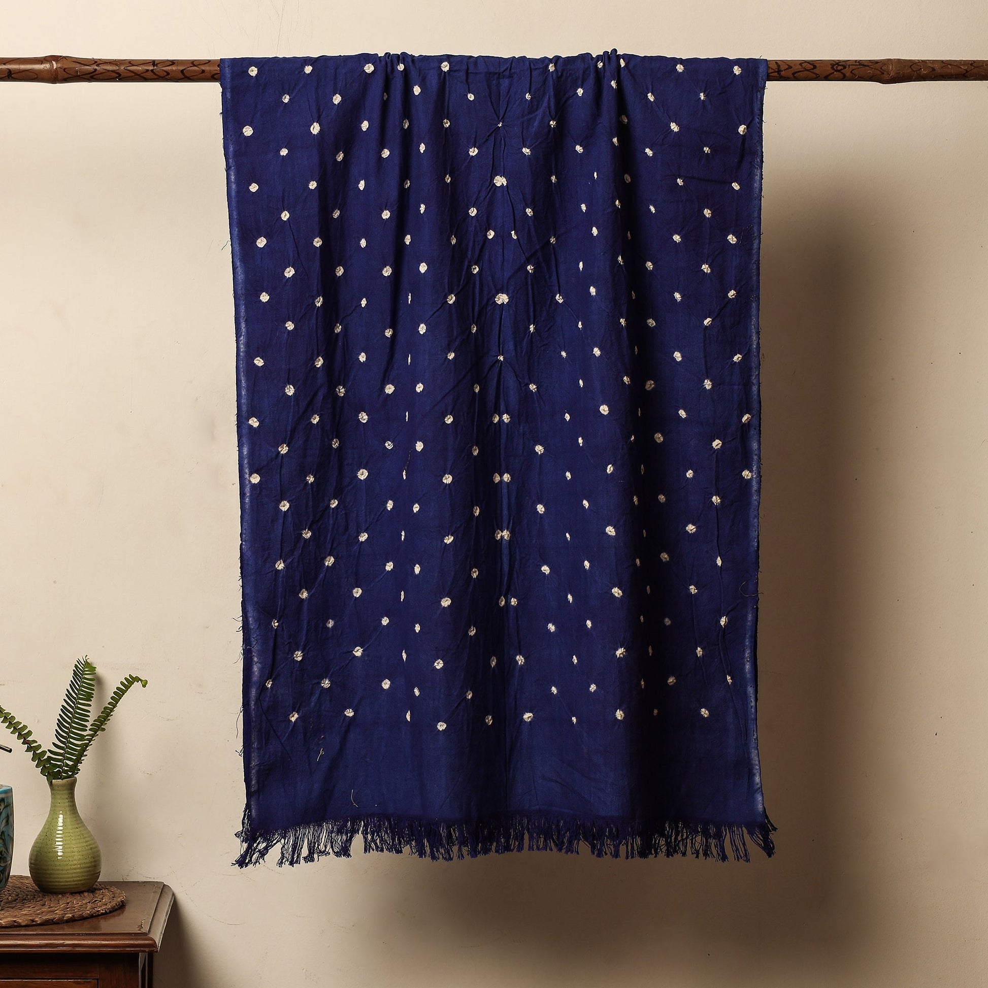 Blue - Bandhani Tie-Dye Handloom Cotton Towel