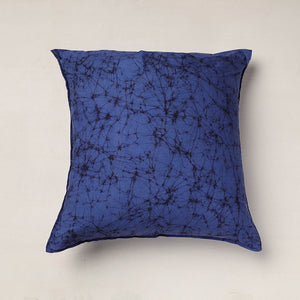 Blue - Hand Batik Printed Pure Cotton Cushion Cover (18 x 18 in)