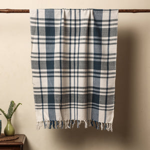Black - Honeycomb Handloom Cotton Bath Towel From Dehradun