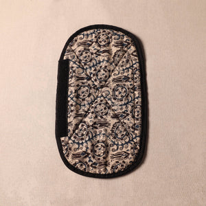 Beige - Kalamkari Block Printed Fridge Cover with Handle Cover 03