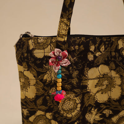 Black - Handcrafted Quilted Cotton Hand Bag 10