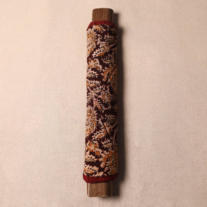 Brown - Kalamkari Block Printed Fridge Cover with Handle Cover 08