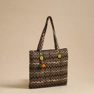 Brown - Handcrafted Quilted Cotton Hand Bag 12