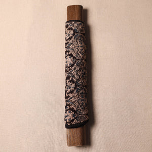 Black - Kalamkari Block Printed Fridge Cover with Handle Cover 10