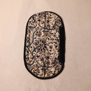 Beige - Kalamkari Block Printed Fridge Cover with Handle Cover 11