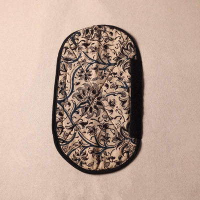 Beige - Kalamkari Block Printed Fridge Cover with Handle Cover 11