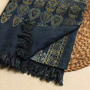 Blue - Block Print Cotton Ajrakh Handloom Towel
