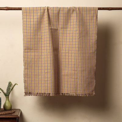 Brown - Honeycomb Handloom Cotton Bath Towel From Dehradun