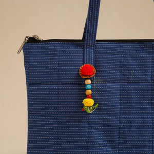 Blue - Handcrafted Quilted Cotton Hand Bag 15