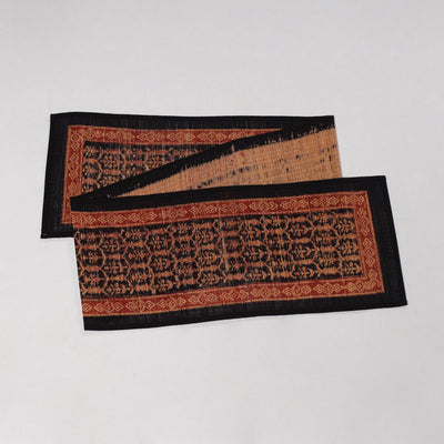 Black - Natural Bamboo Bagh Block Printed Dining Table Runner 04