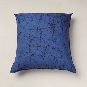 Blue - Hand Batik Printed Pure Cotton Cushion Cover (18 x 18 in)