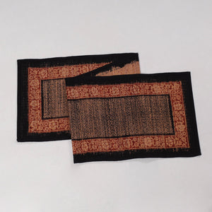 Black - Natural Bamboo Bagh Block Printed Dining Table Runner 18