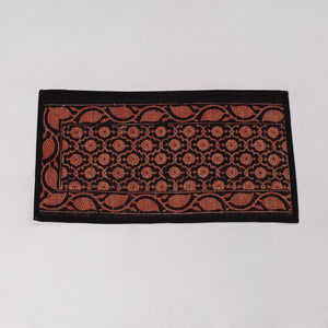 Black - Natural Bamboo Bagh Block Printed Dining Table Runner 30