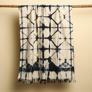 Black - Shibori Tie-dye Cotton Bath Towel