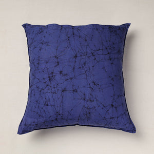 Blue - Hand Batik Printed Pure Cotton Cushion Cover (18 x 18 in)