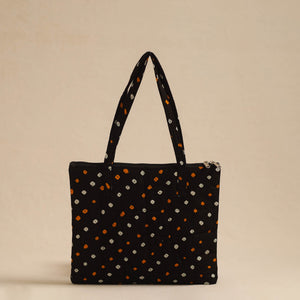 Black - Handcrafted Quilted Cotton Hand Bag 26