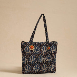Black - Handcrafted Quilted Cotton Hand Bag 31