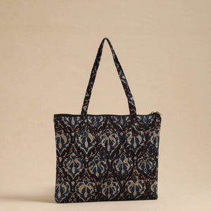 Black - Handcrafted Quilted Cotton Hand Bag 31