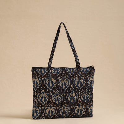 Black - Handcrafted Quilted Cotton Hand Bag 31