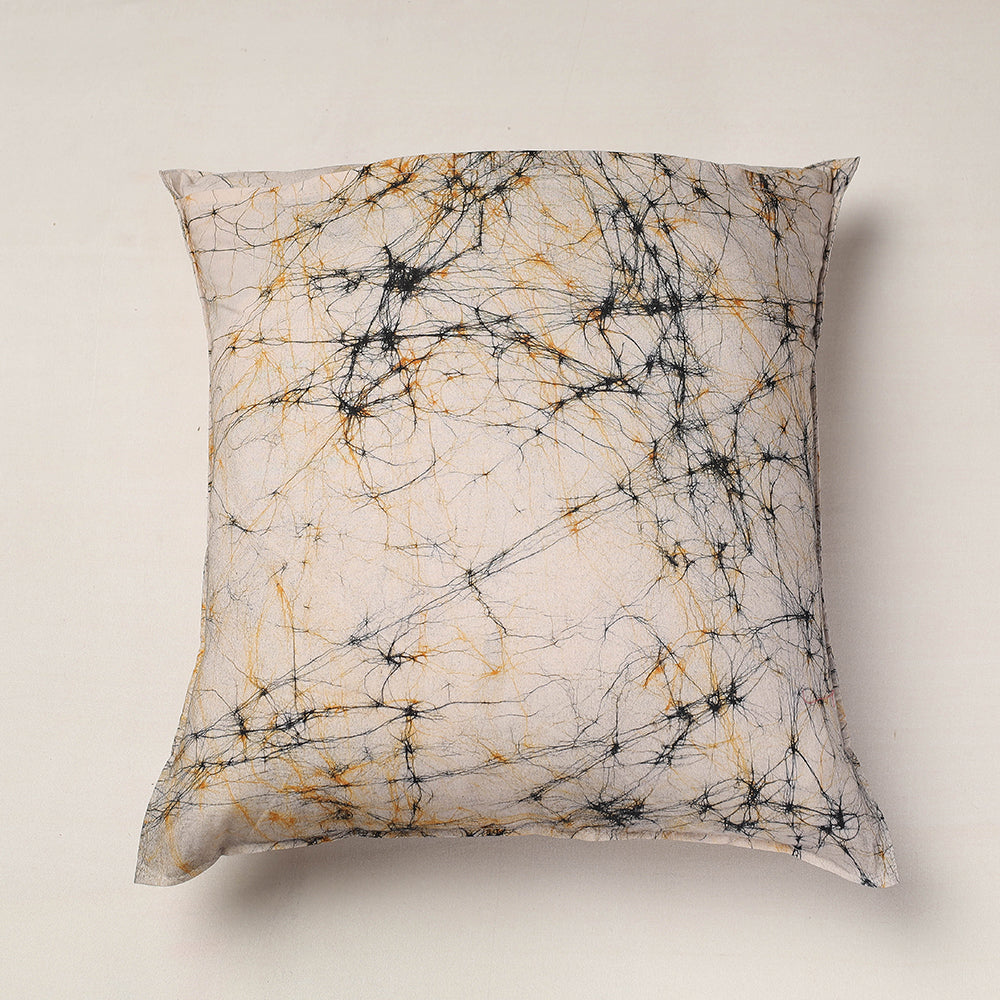 Beige - Hand Batik Printed Cotton Cushion Cover (18 x 18 in)