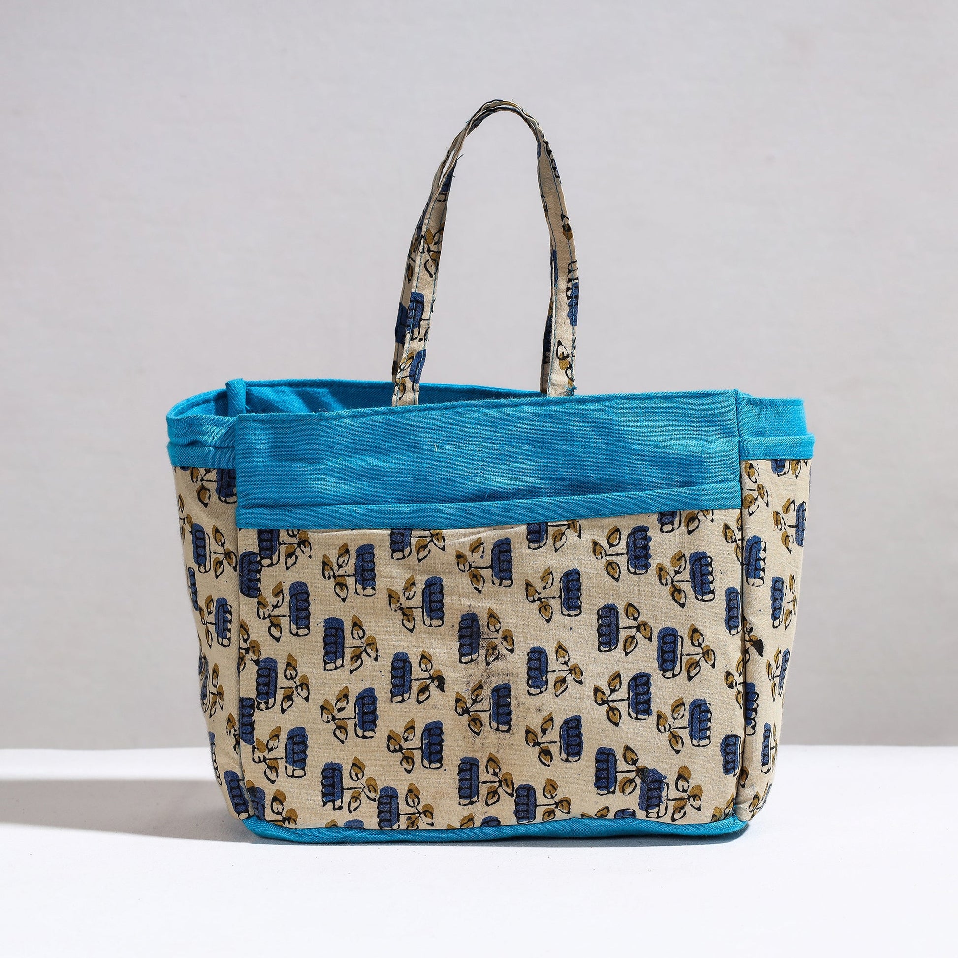 Beige - Handmade Cotton Multipurpose Cosmetic/Toiletry Bag