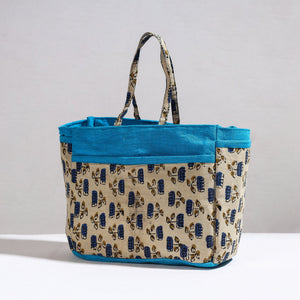 Beige - Handmade Cotton Multipurpose Cosmetic/Toiletry Bag