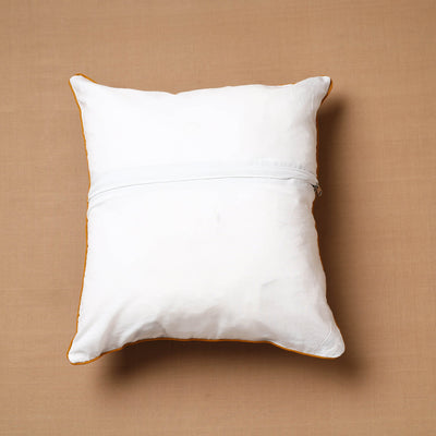 Black - Sanganeri Block Printed Cotton Cushion Cover (16 x 16 in) 01
