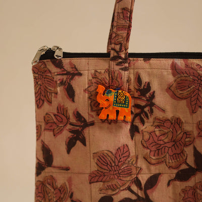 Brown - Handcrafted Quilted Cotton Hand Bag 46