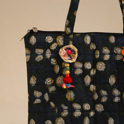 Blue - Handcrafted Quilted Cotton Hand Bag 49