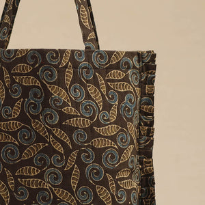Brown - Handcrafted Cotton Frill Jhola Bag 39