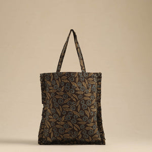 Brown - Handcrafted Cotton Frill Jhola Bag 39