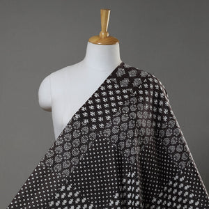 Black - Kantha Stitch Cotton Jaipur Print Fabric 07