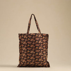 Brown - Handcrafted Cotton Frill Jhola Bag 47