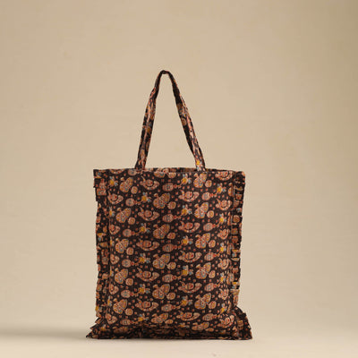 Brown - Handcrafted Cotton Frill Jhola Bag 47