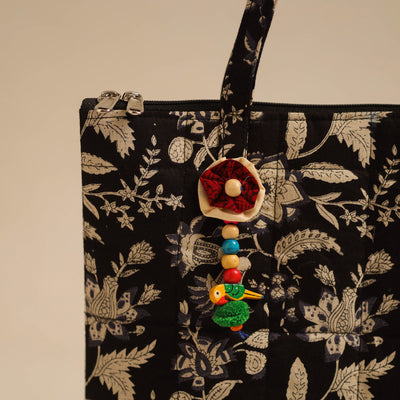 Black - Handcrafted Quilted Cotton Hand Bag 55