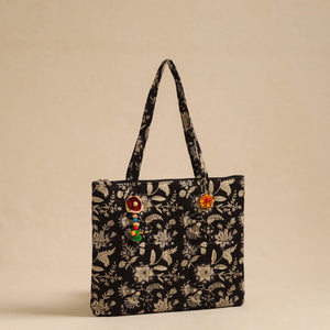 Black - Handcrafted Quilted Cotton Hand Bag 55