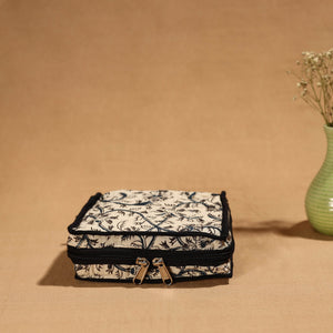 Beige - Handmade 4 Pockets Cotton Jewelry Bag 23