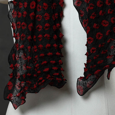Black - Kutch Tie-Dye Cotton Bandhani Stole 10