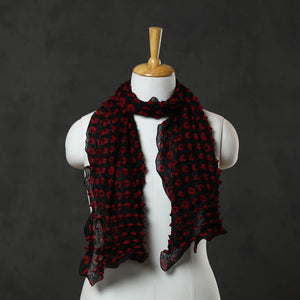 Black - Kutch Tie-Dye Cotton Bandhani Stole 10