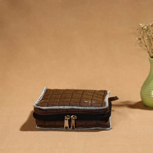 Brown - Handmade 4 Pockets Cotton Jewelry Bag 27