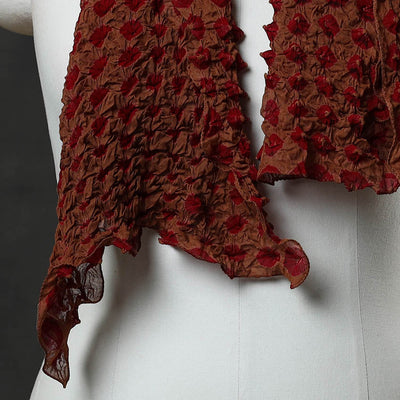 Brown - Kutch Tie-Dye Cotton Bandhani Stole 20
