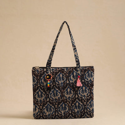 Black - Handcrafted Quilted Cotton Hand Bag 70