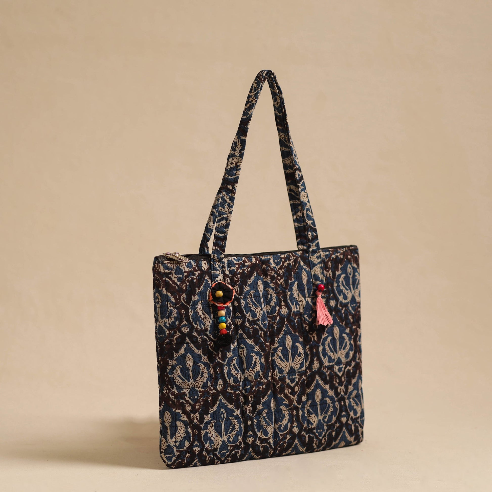 Black - Handcrafted Quilted Cotton Hand Bag 70