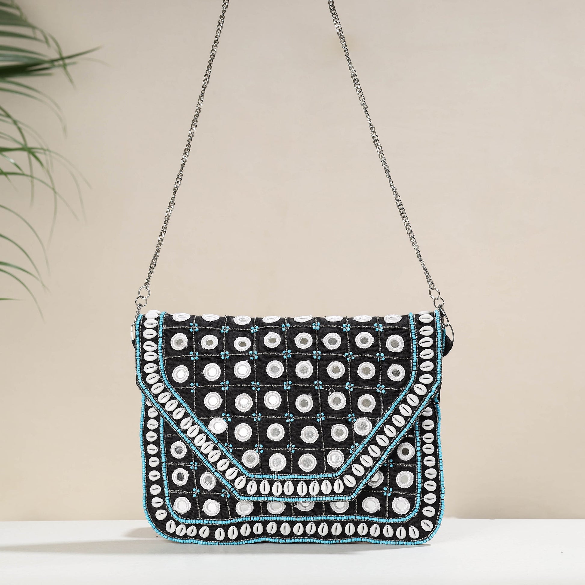 Black - Banjara Boho Ethnic Embellished Handcrafted Sling Bag